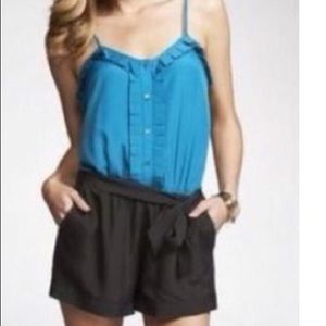Express romper turquoise and black